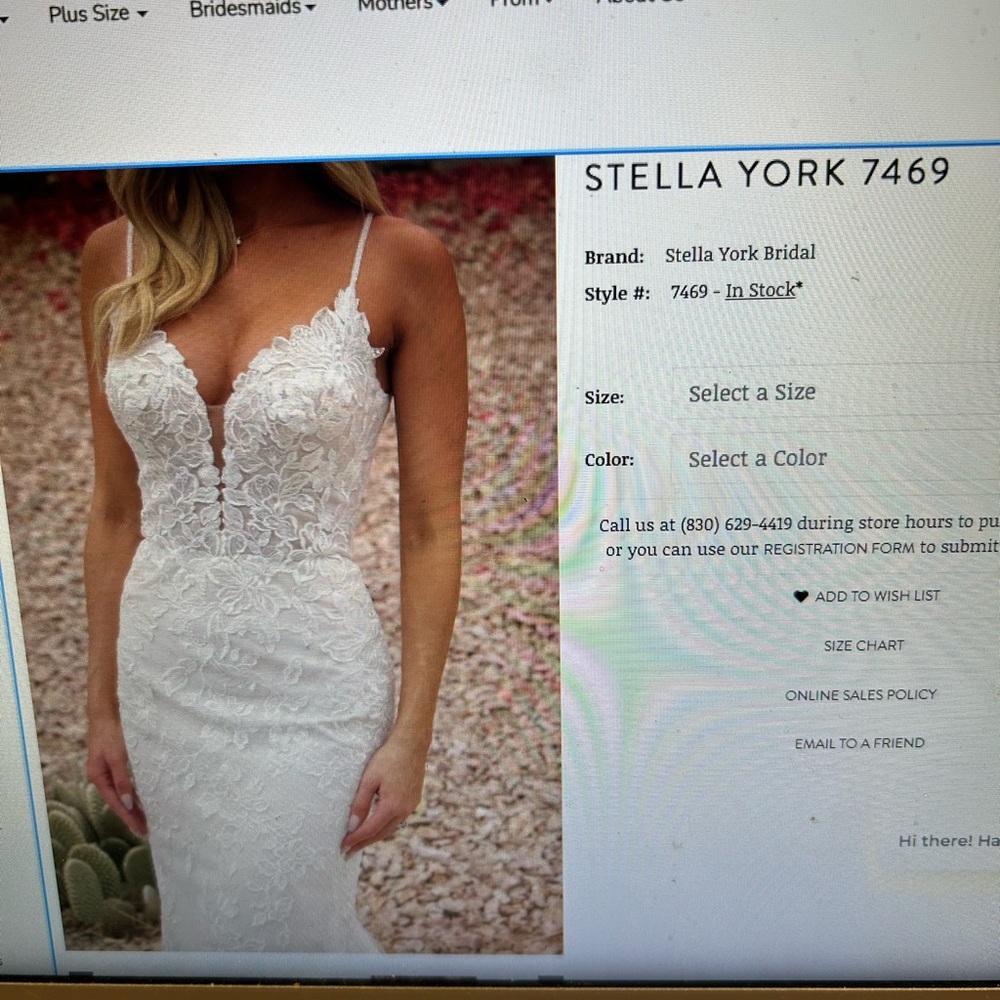 Stella York Wedding dress style 7469
